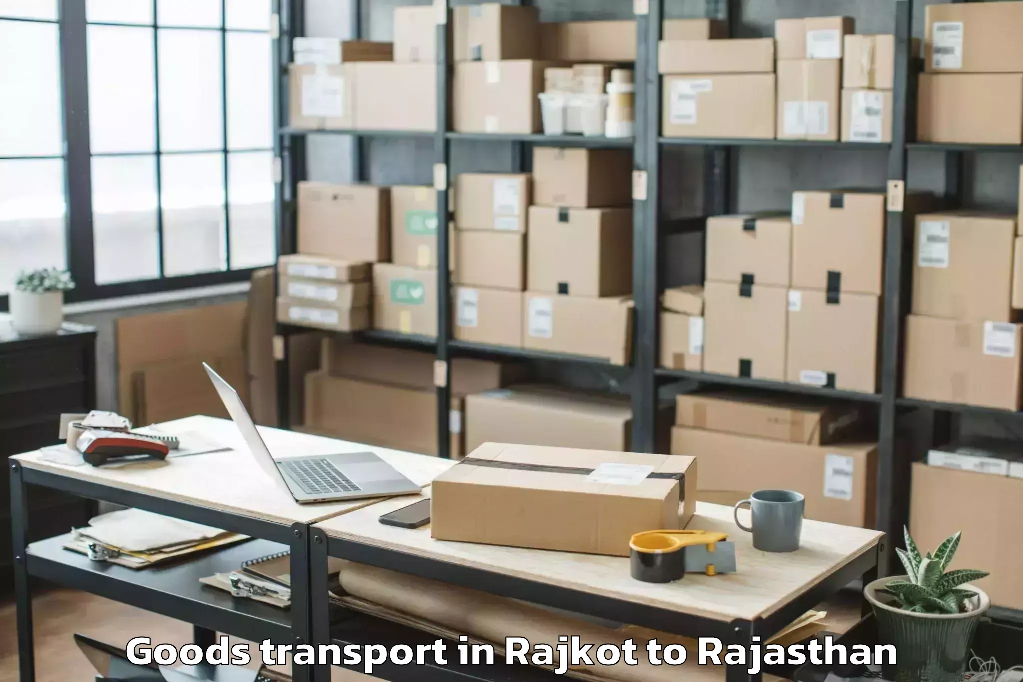 Hassle-Free Rajkot to Janardan Rai Nagar Rajasthan V Goods Transport